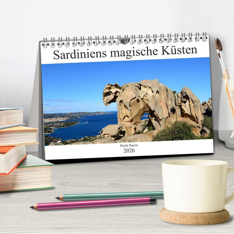 Produktbild: Sardiniens magische K&uuml;sten (Tischkalender 2026 DIN A5 quer), CALVENDO Monatskalender