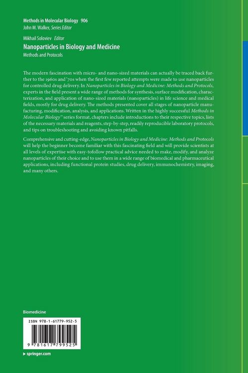 Produktbild: Nanoparticles in Biology and Medicine