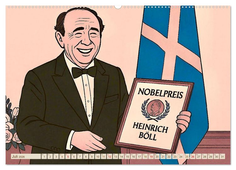 Produktbild: Heinrich B&ouml;ll (Wandkalender 2026 DIN A2 quer), CALVENDO Monatskalender