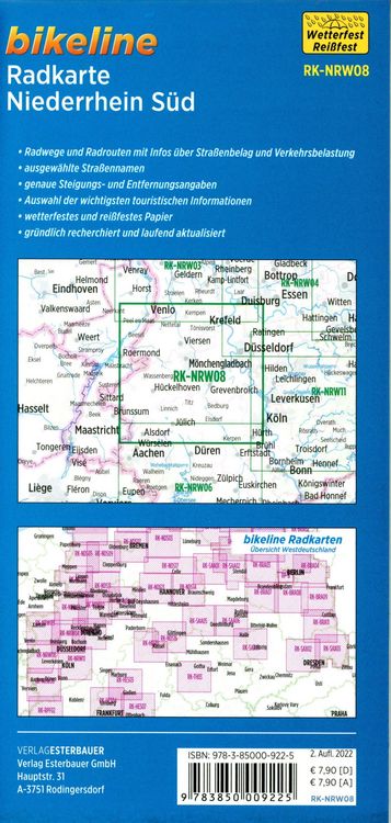 Produktbild: Radkarte Niederrhein S&uuml;d (RK-NRW08)