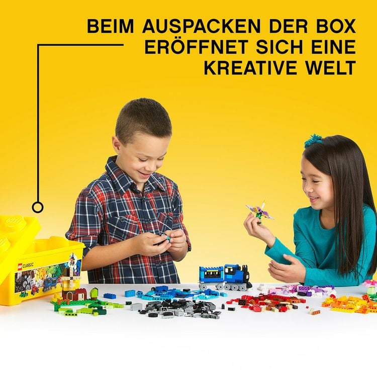 Produktbild: LEGO Classic 10696 Mittelgro&szlig;e Bausteine-Box, Set mit Aufbewahrungsbox