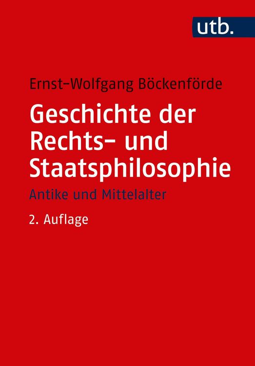 Produktbild: Geschichte der Rechts- und Staatsphilosophie