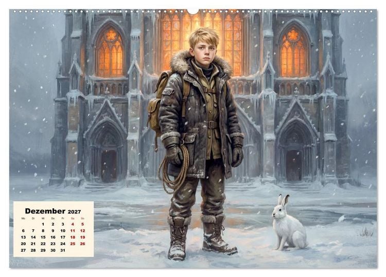 Produktbild: Kleine Entdecker auf magischen Reisen - Fantasy-Welten f&uuml;r Kinder (Wandkalender 2027 DIN A2 quer), CALVENDO Monatskalender