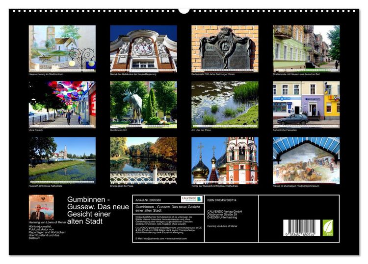 Produktbild: Gumbinnen - Gussew. Das neue Gesicht einer alten Stadt (hochwertiger Premium Wandkalender 2026 DIN A2 quer), Kunstdruck in Hochglanz