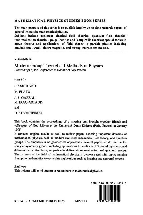 Produktbild: Modern Group Theoretical Methods in Physics