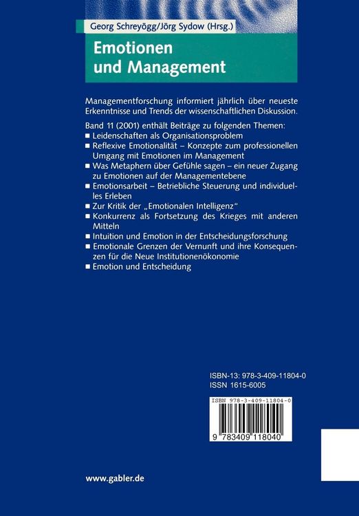 Produktbild: Emotionen und Management