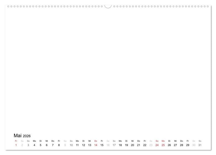 Produktbild: Bastelkalender - Weiss (Wandkalender 2026 DIN A2 quer), CALVENDO Monatskalender