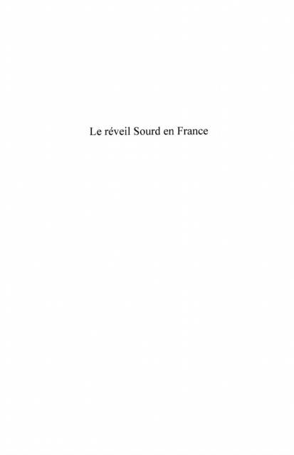 Produktbild: Le reveil sourd en france - pour une perspective bilingue