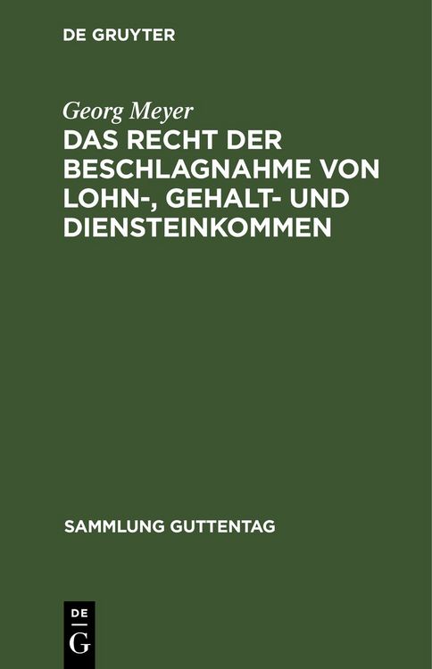 Produktbild: Das Recht der Beschlagnahme von Lohn-, Gehalt- und Diensteinkommen