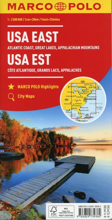 Produktbild: MARCO POLO Kontinentalkarte USA Ost LZ bis 2022