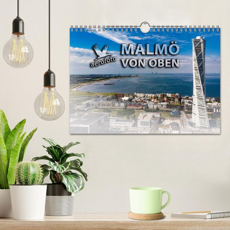 Produktbild: Malm&ouml; von oben (Wandkalender 2026 DIN A4 quer), CALVENDO Monatskalender