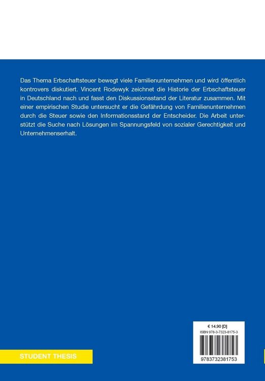 Produktbild: Erbschaftsteuer und Familienunternehmen