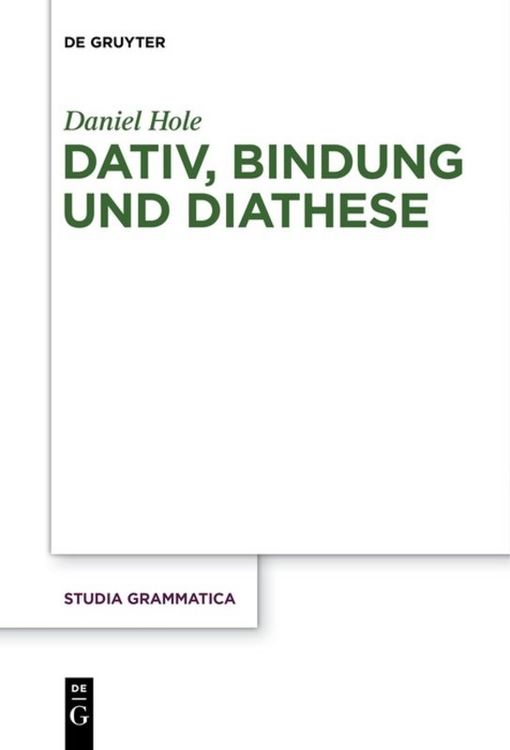 Produktbild: Dativ, Bindung und Diathese