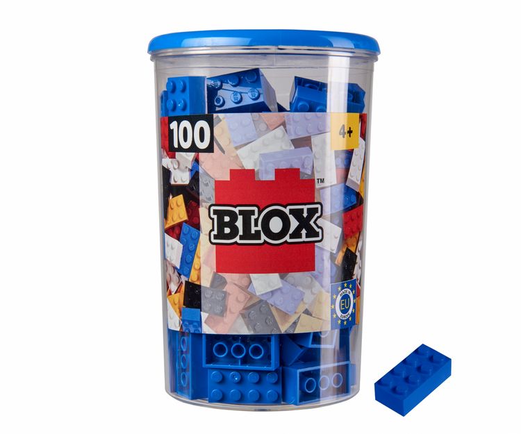 Produktbild: Simba 104118906 - Blox Steine in Dose, Konstruktionsspielzeug, 100, blau