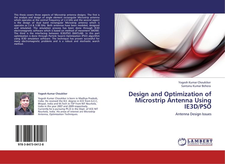 Produktbild: Design and Optimization of Microstrip Antenna Using IE3D/PSO