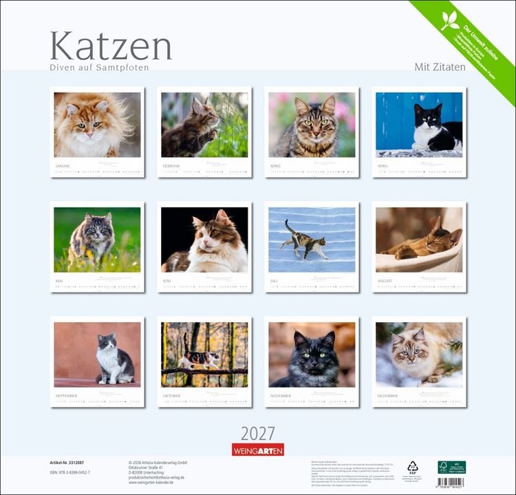 Produktbild: Katzen - Diven auf Samtpfoten Kalender 2027 - Diven auf Samtpfoten