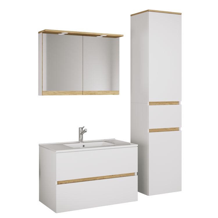 Produktbild: 4 tlg. Badm&ouml;bel-Set mit Waschbecken Cosila-I 81 cm