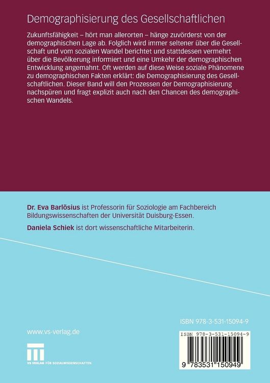 Produktbild: Demographisierung des Gesellschaftlichen
