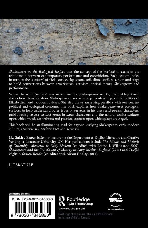 Produktbild: Shakespeare on the Ecological Surface