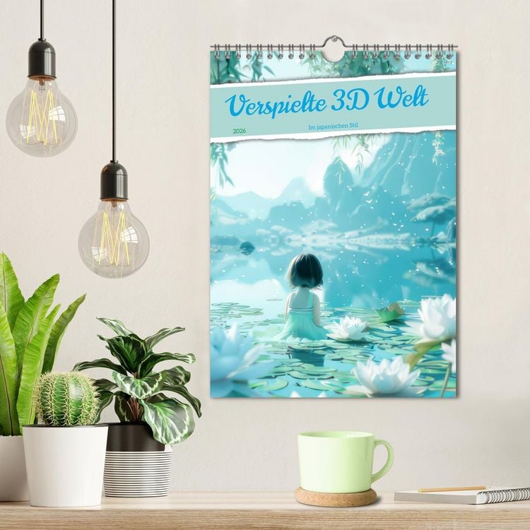 Produktbild: Verspielte 3D Welt - Im japanischen Stil (Wandkalender 2026 DIN A4 hoch), CALVENDO Monatskalender