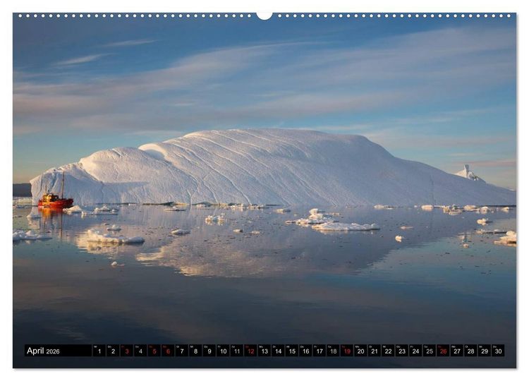 Produktbild: Ilulissat Eisfjord, Gr&ouml;nland. EIS - FORM UND LICHT (Wandkalender 2026 DIN A2 quer), CALVENDO Monatskalender