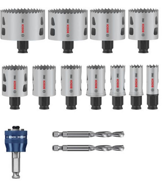 Produktbild: Bosch Accessories 2608594426 2608594426 Lochs&auml;gen-Set 20 mm, 22 mm, 25 mm, 32 mm, 35 mm, 40 mm, 44 mm, 51 mm, 60 mm, 68 mm, 76 mm 1 St.