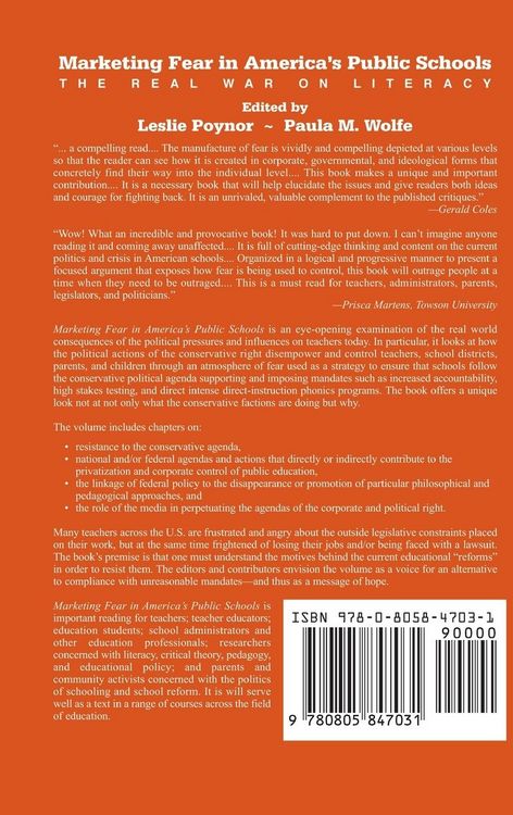 Produktbild: Marketing Fear in America's Public Schools