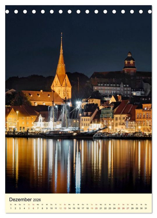 Produktbild: Flensburg - so bezaubernd (Tischkalender 2026 DIN A5 hoch), CALVENDO Monatskalender