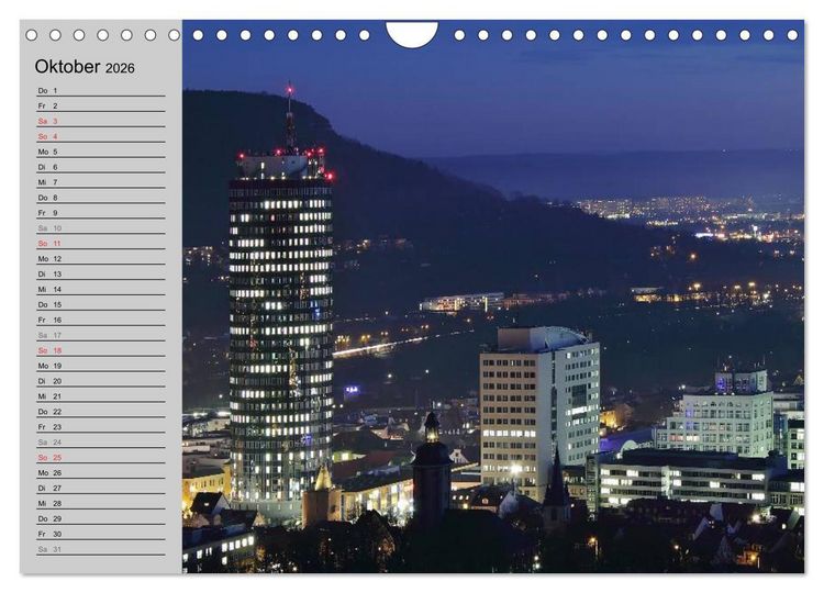 Produktbild: Jena in Th&uuml;ringen (Wandkalender 2026 DIN A4 quer), CALVENDO Monatskalender