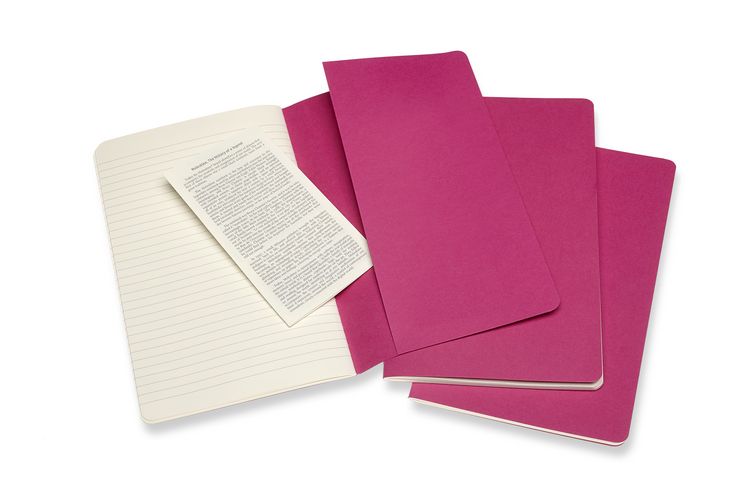 Produktbild: Moleskine Cahier Large/A5, 3er Set, Liniert, Kinetisches Pink