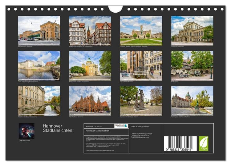 Produktbild: Hannover Stadtansichten (Wandkalender 2026 DIN A4 quer), CALVENDO Monatskalender