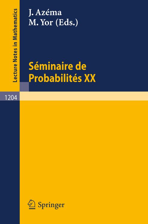 Produktbild: S&eacute;minaire de Probabilit&eacute;s XX 1984/85