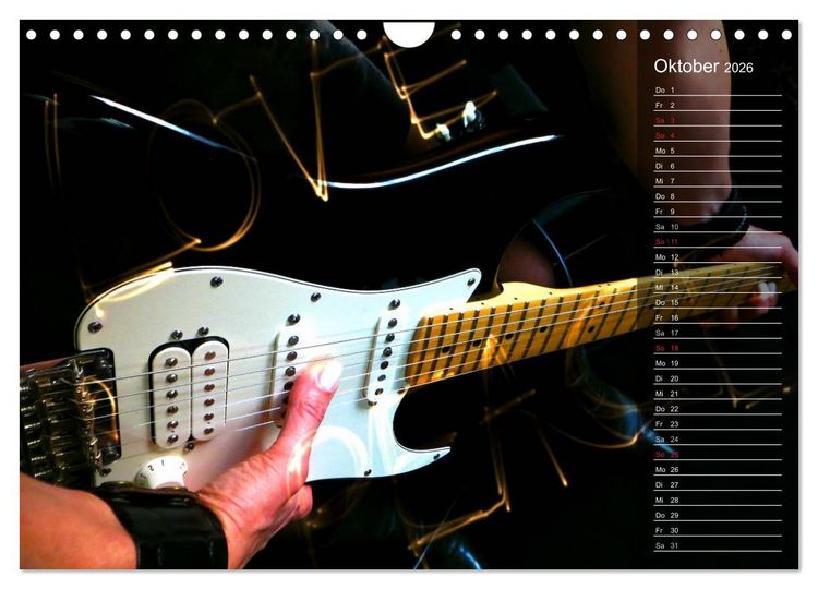 Produktbild: Rockgitarren Power (Wandkalender 2026 DIN A4 quer), CALVENDO Monatskalender