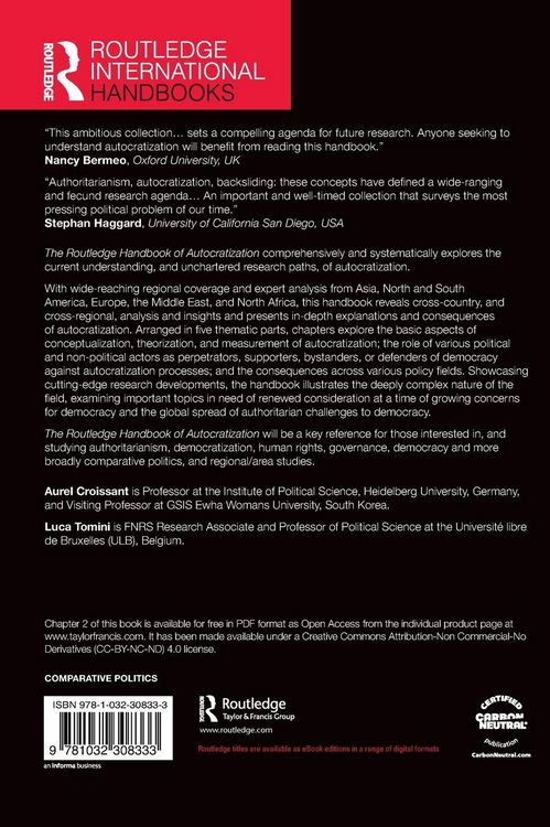 Produktbild: The Routledge Handbook of Autocratization