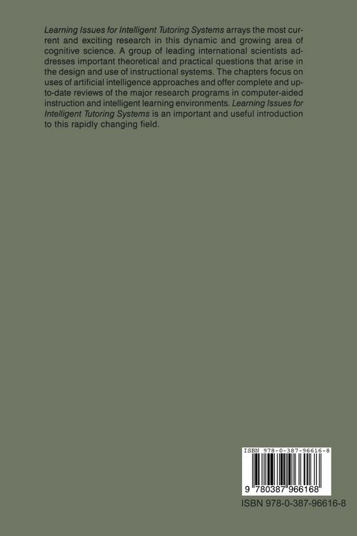 Produktbild: Learning Issues for Intelligent Tutoring Systems