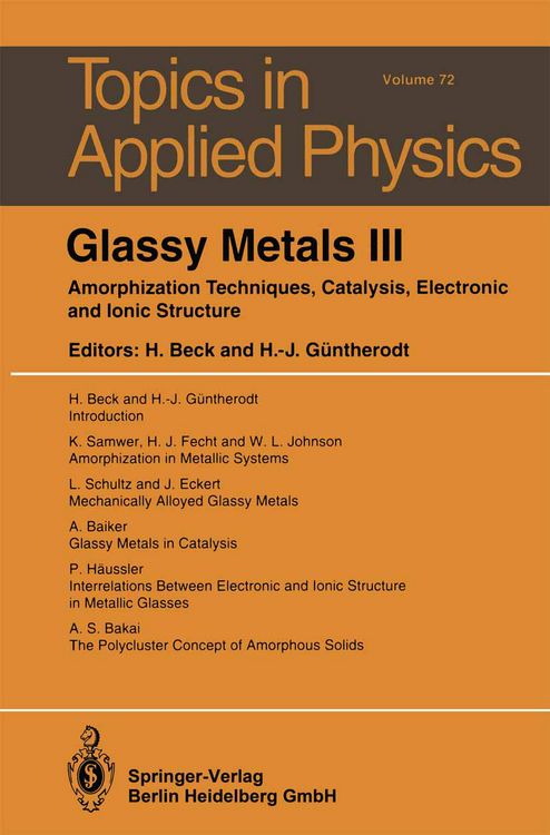 Produktbild: Glassy Metals III