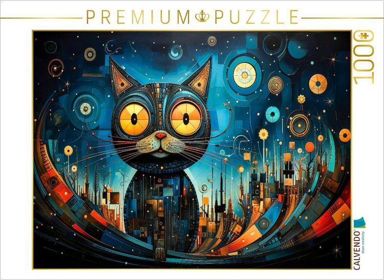 Produktbild: CALVENDO Puzzle Katzen, eine atemberaubende Welt | 1000 Teile Lege-Gr&ouml;&szlig;e 64x48cm Foto-Puzzle f&uuml;r gl&uuml;ckliche Stunden