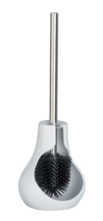 Produktbild: Keramik WC-Garnitur Mod. Drop Neo Wei&szlig; Keramik, WC-B&uuml;rstenhalter