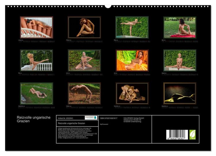 Produktbild: Reizvolle ungarische Grazien (hochwertiger Premium Wandkalender 2026 DIN A2 quer), Kunstdruck in Hochglanz