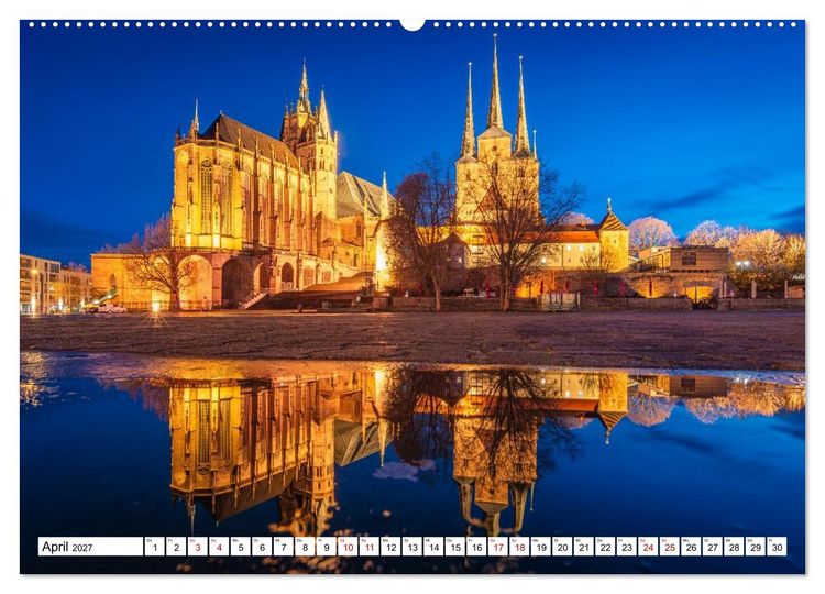 Produktbild: Deutsche St&auml;dte im sch&ouml;nsten Licht (hochwertiger Premium Wandkalender 2027 DIN A2 quer), Kunstdruck in Hochglanz