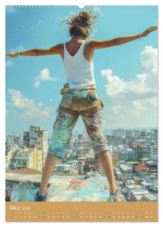 Produktbild: Urbanes Freerunning (hochwertiger Premium Wandkalender 2026 DIN A2 hoch), Kunstdruck in Hochglanz