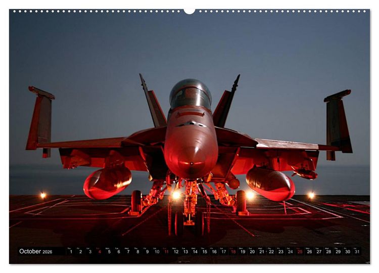 Produktbild: U.S. Aircraft - Fighting Jets (High Quality Premium Wall Calendar 2026 DIN A2 landscape),CALVENDO 12 Month Wall Calendar