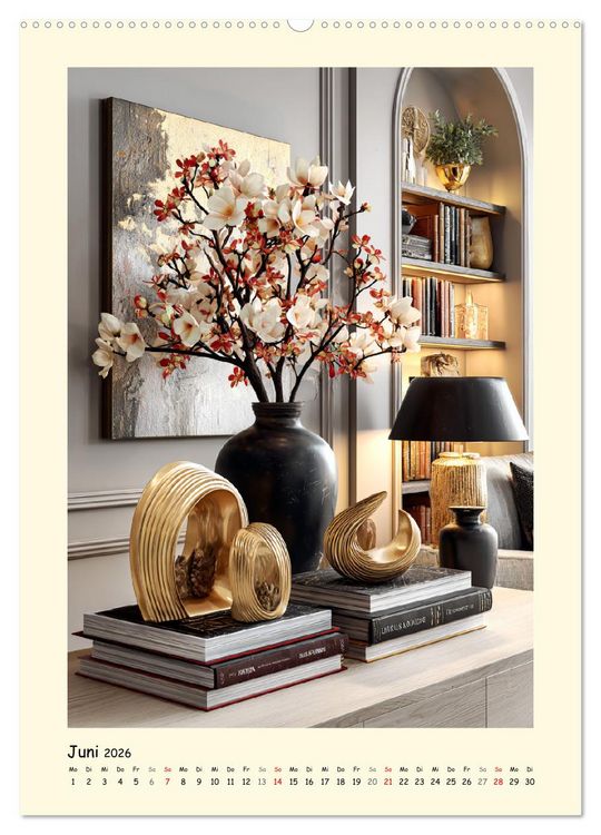 Produktbild: Exquisite Wohnaccessoires. Inspiration f&uuml;r ein stilvolles Zuhause (Wandkalender 2026 DIN A2 hoch), CALVENDO Monatskalender