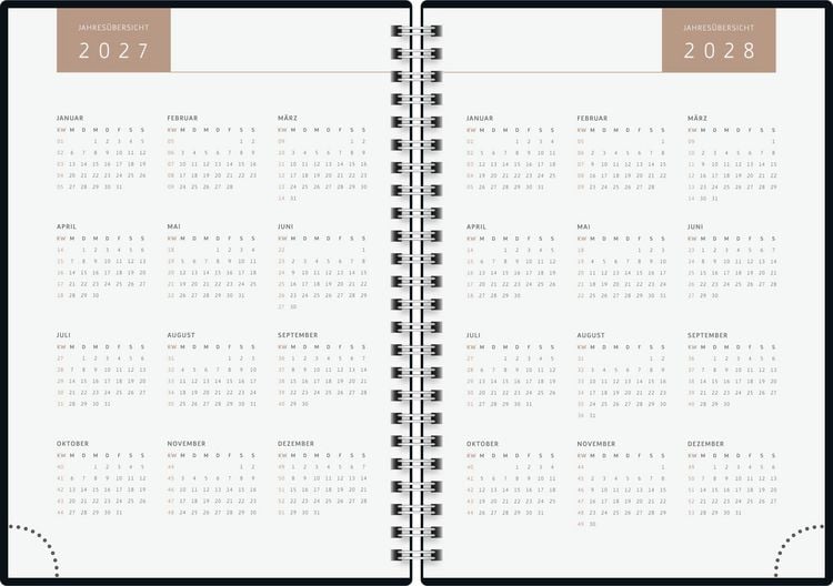 Produktbild: rido/id&eacute; 7021407017 Buchkalender Premium Young Line 2027 "Marble" A5, Papier