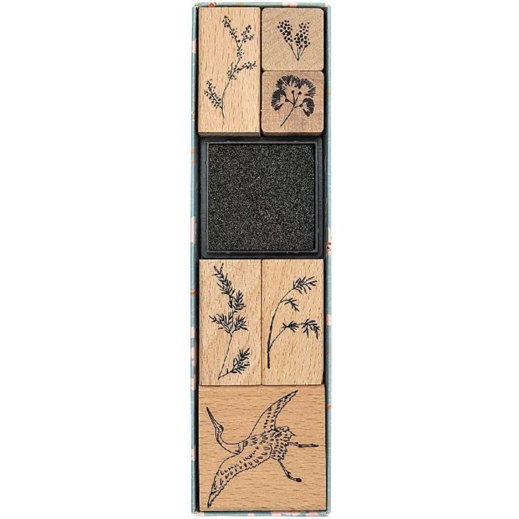 Produktbild: Stempelset, Jardin Japonais, Kranich