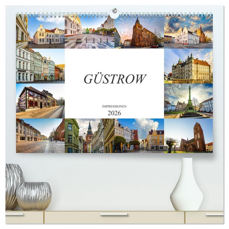 Produktbild: G&uuml;strow Impressionen (hochwertiger Premium Wandkalender 2026 DIN A2 quer), Kunstdruck in Hochglanz