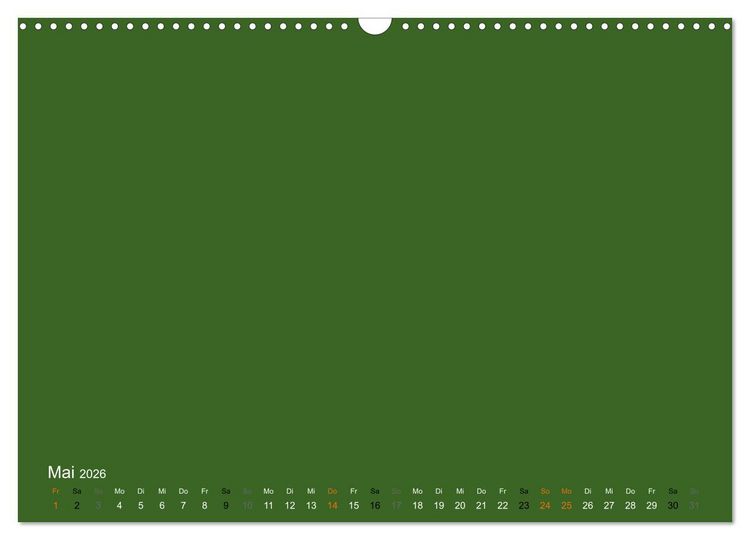 Produktbild: Bastelkalender - dunkel Gr&uuml;n (Wandkalender 2026 DIN A3 quer), CALVENDO Monatskalender