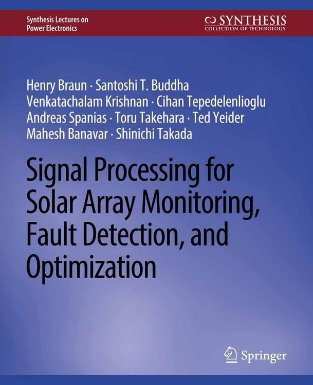 Produktbild: Signal Processing for Solar Array Monitoring, Fault Detection, and Optimization