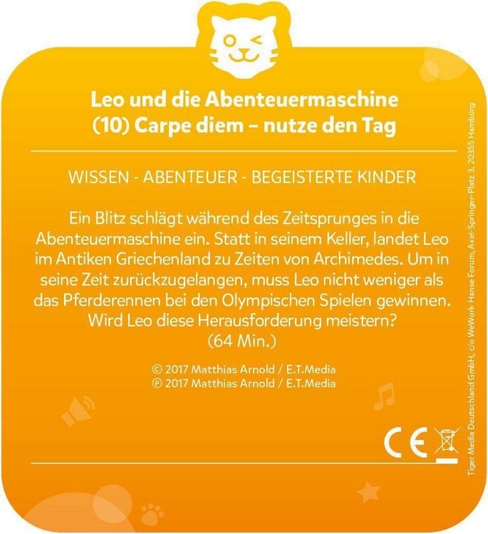 Produktbild: tigercard - Leo und die Abenteuermaschine - Folge 10: Carpe