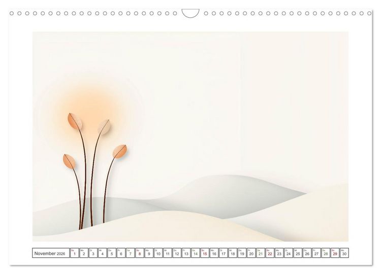 Produktbild: Japandi-Design (Wandkalender 2026 DIN A3 quer), CALVENDO Monatskalender
